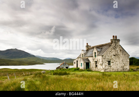 Verfallenes Bauernhaus in der Nähe von Arivruach, Isle of Lewis, Hebriden, Schottland Stockfoto