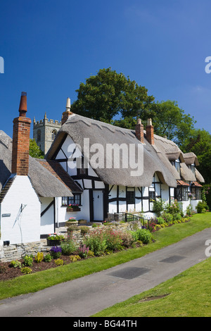 Welford-upon-Avon, strohgedeckten Hütte, Stratford-upon-Avon, Warwickshire, England Stockfoto