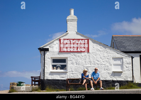 England, Cornwall, Lands Ende zuerst und Erfrischung Haus in England landen Stockfoto