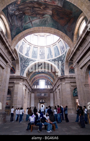 Instituto Cultural de Cabanas, Wandmalereien von José Clemente Orozco, Guadalajara, Jalisco, Mexiko Stockfoto