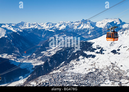 Verbier, Wallis, Quatre Vallées Region, Schweiz Stockfoto