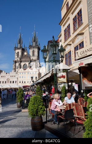 Altstädter Ring und der Frauenkirche vor Tyn, Prag, Tschechische Republik Stockfoto