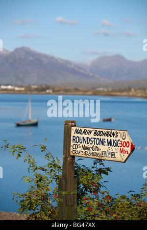 Roundstone Hafen, Connemara, Co. Galway, Irland Stockfoto