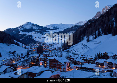 Selva Wolkenstein, Sella Ronda Skigebiet Val Gardena, Dolomiten, Südtirol, Trentino-Südtirol, Italien Stockfoto