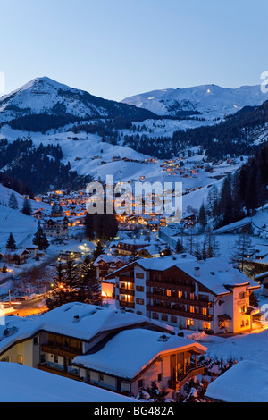 Selva Wolkenstein, Sella Ronda Skigebiet Val Gardena, Dolomiten, Südtirol, Trentino-Südtirol, Italien Stockfoto