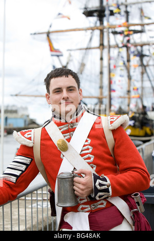 Mitglied der East Norfolk Miliz "off Duty" Great Yarmouth Maritime Festival (2009) Stockfoto