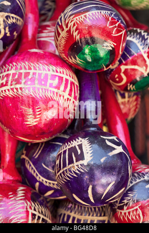 Masaya, Nicaragua Mercado Artesanias, nationale Handwerker Markt, Maracas Stockfoto