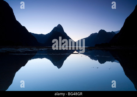 Mitre Peak, Fjordland-Nationalpark, Südinsel, Neuseeland Stockfoto