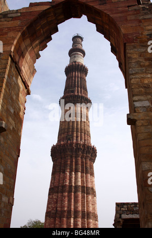 Qutub Minar, UNESCO-Weltkulturerbe, Delhi, Indien, Asien Stockfoto