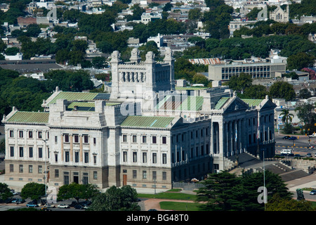 Uruguay, Montevideo, Palacio Legislativo, Regierungsgebäude vom Turm Torre Antel Stockfoto