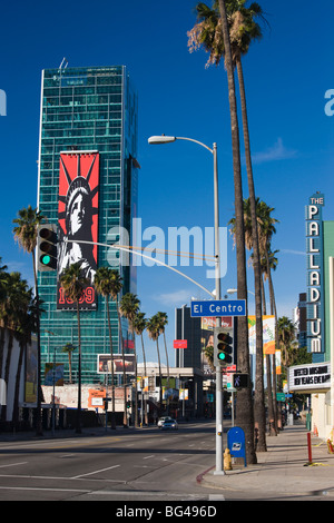 USA, California, Los Angeles, Hollywood, Sunset Boulevard an der Gower Street Stockfoto