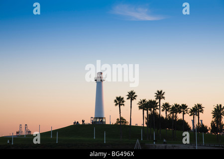 USA, California, Long Beach, Shoreline Village Leuchtturm Stockfoto