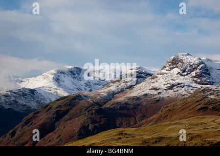 Langdale Pikes und Nordwestgrat, Lake District, Cumbria Stockfoto