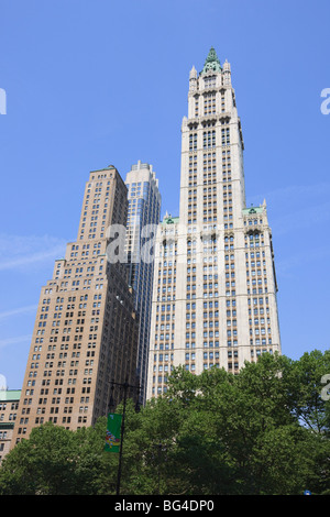 Das Woolworth Building, Manhattan, New York City, New York, Vereinigte Staaten von Amerika, Nordamerika Stockfoto