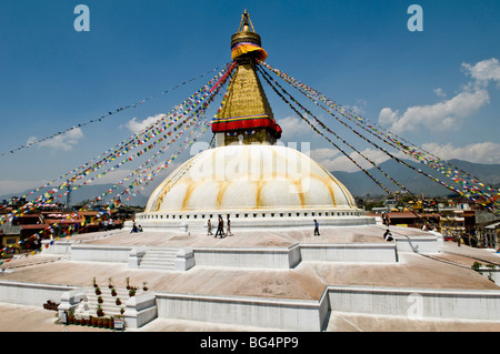 Bodhnath Stupa in Kathmandu, Nepal. Stockfoto