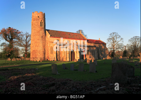 Kirche des Hl. Andreas in Wickmere, Norfolk, Großbritannien. Stockfoto