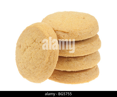 Butter Cookies isoliert auf weißem Hintergrund Stockfoto