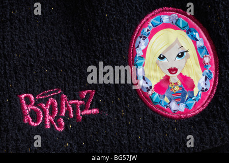 Bratz - Nahaufnahme der Detail auf der Mädchen schwarz Bratz Puppe Schal Stockfoto