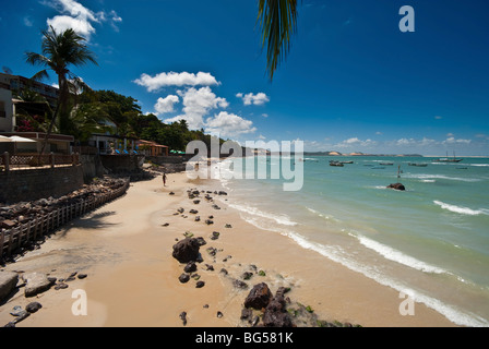 Restaurants mit einem wunderschönen Blick in Praia da Pipa Brasilien Stockfoto