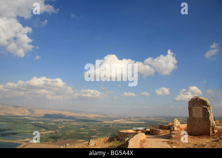 Israel, oberen Galiläa, Blick auf das Hula-Tal von Keren Naftali Stockfoto