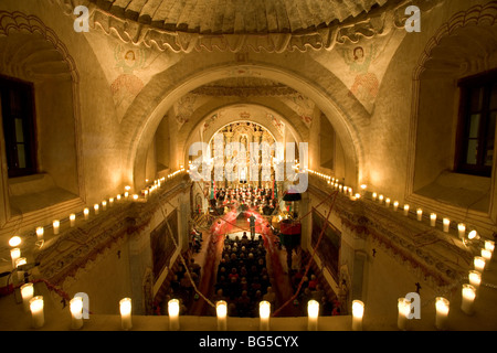 Weihnachten-Chor bei San Xavier Mission Tucson Stockfoto