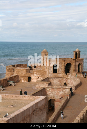 Wälle, Skala De La Ville, Essaouira, Marokko Stockfoto