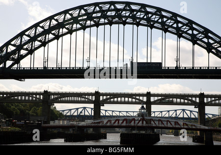 Brücken über Fluß Tyne, Newcastle Stockfoto