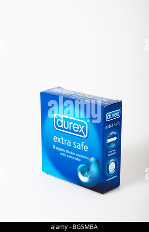 Durex Kondom Paket "besonders sicher" Kondome Stockfoto