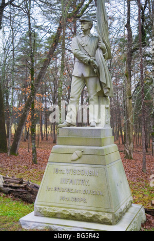 Chickamauga Schlachtfeld im Chickamauga und Chattanooga National Military Park gegründet 1890 in Chattanooga, Tennessee Stockfoto