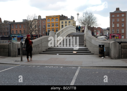 O' Connell Brücke über den Fluss Liffey Dublin Irland Stockfoto