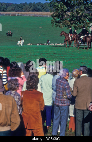 Reiten, Hunde, Fox Jäger. Stockfoto