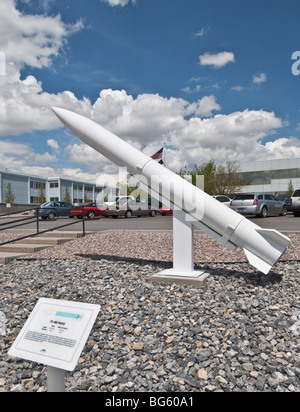 ATK Raumfahrtsysteme Anlage in der Nähe von Corinne Utah Rakete und Rakete Anzeige TX - 486 Patriot Raketen Boden-Luft-Verteidigungssystem Stockfoto
