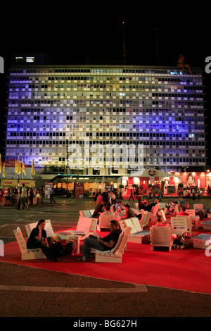 Israel, Tel Aviv-Yafo, der Buchmesse an Rabin square Stockfoto