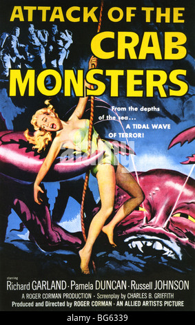 Angriff von THE CRAB Monster - Plakat für 1956 Alliierten Künstler film mit Richard Garland und Pamela Duncan Stockfoto