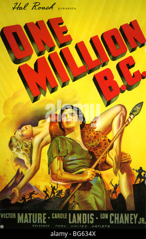 1 MILLION B.C.  Plakat für 1940 UA film mit Victor Mature Stockfoto