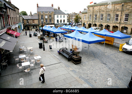 Marktplatz, Alnwick, Northumberland, England Stockfoto