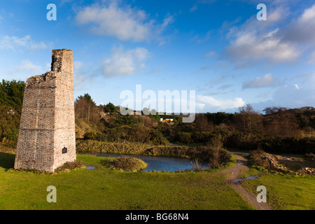 Bissoe Tal; in der Nähe von Truro; Cornwall; gezeigt werden mineralische Straßenbahn Pfad / cycle Route und ehemaligen Bergbautätigkeit Stockfoto