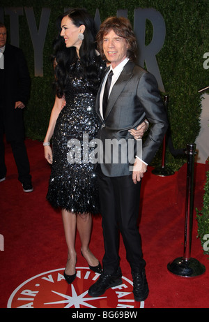 LUCIANA MORAD MICK JAGGER 2009 VANITY FAIR OSCAR PARTY WEST HOLLYWOOD LOS ANGELES CA USA 22 Februar 2009 Stockfoto