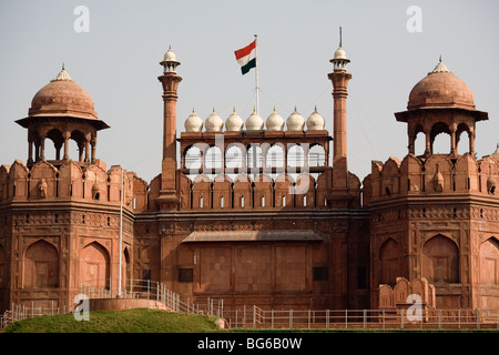 Indien-Delhi Red Fort Lahore-Tor Stockfoto