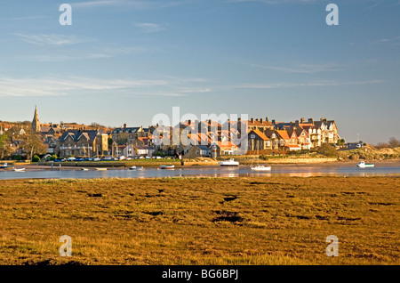 Ankern Boote Alnmouth Fluß Aln Esturay Northumberland England SCO 5589 Stockfoto