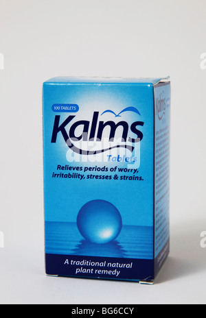 Kalms Stress Sorge "Pflanze Heilmittel" natürliche "Schlaftabletten" Stockfoto