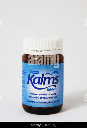 Kalms Stress Sorge "Pflanze Heilmittel" natürliche "Schlaftabletten" Stockfoto