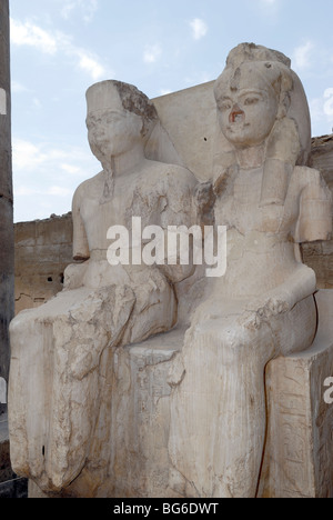 Statuen aus Karnak Tempel, Luxor, Ägypten Stockfoto