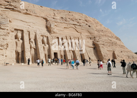 Tempel der Hathor bauseits Abu Simbel in Ägypten Stockfoto