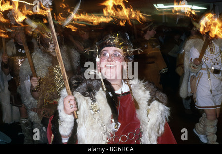 Lady Viking, Bonfire Parade, Lewes, Sussex, GB. Stockfoto