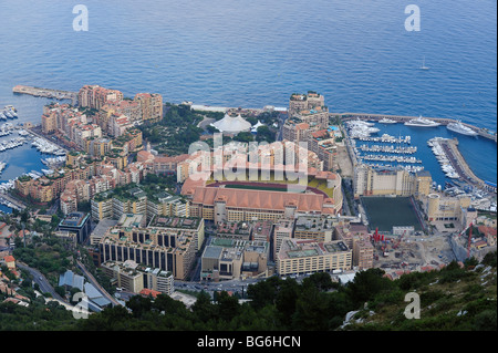 Blick auf das Fürstentum Monaco, Mittelmeer Stockfoto