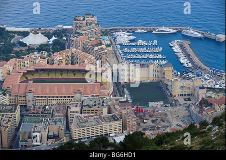 Blick auf das Fürstentum Monaco, Mittelmeer Stockfoto