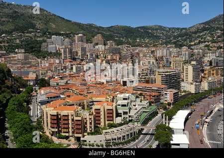 Blick auf das Fürstentum Monaco, Mittelmeer Stockfoto