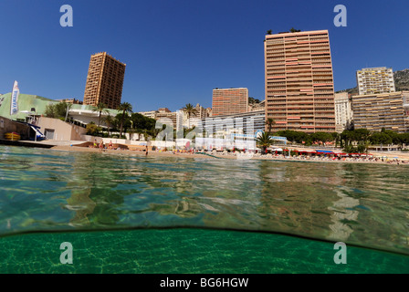 Blick auf das Fürstentum Monaco, Mittelmeer Stockfoto