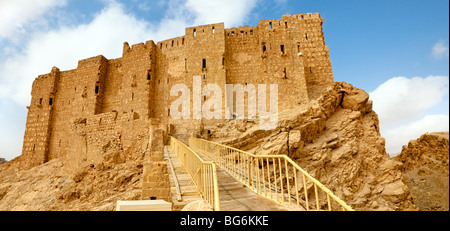 Arabische Festung Qala'at Ibn Maan im römischen Altertum Stadt in Palmyra (Tadmor), Syrien. Stockfoto